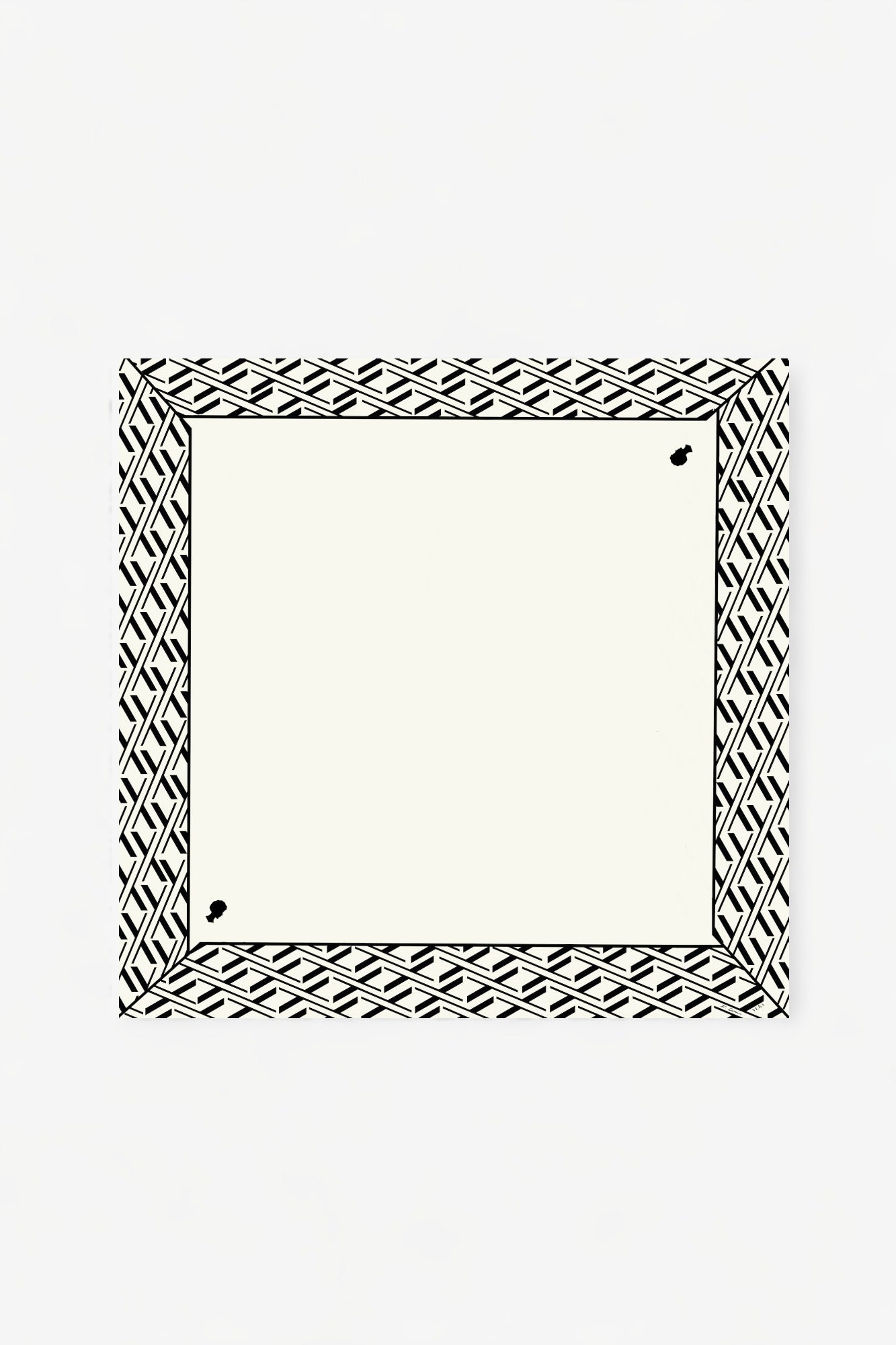 SMALL ADE Signature Silk SCARF - CREME