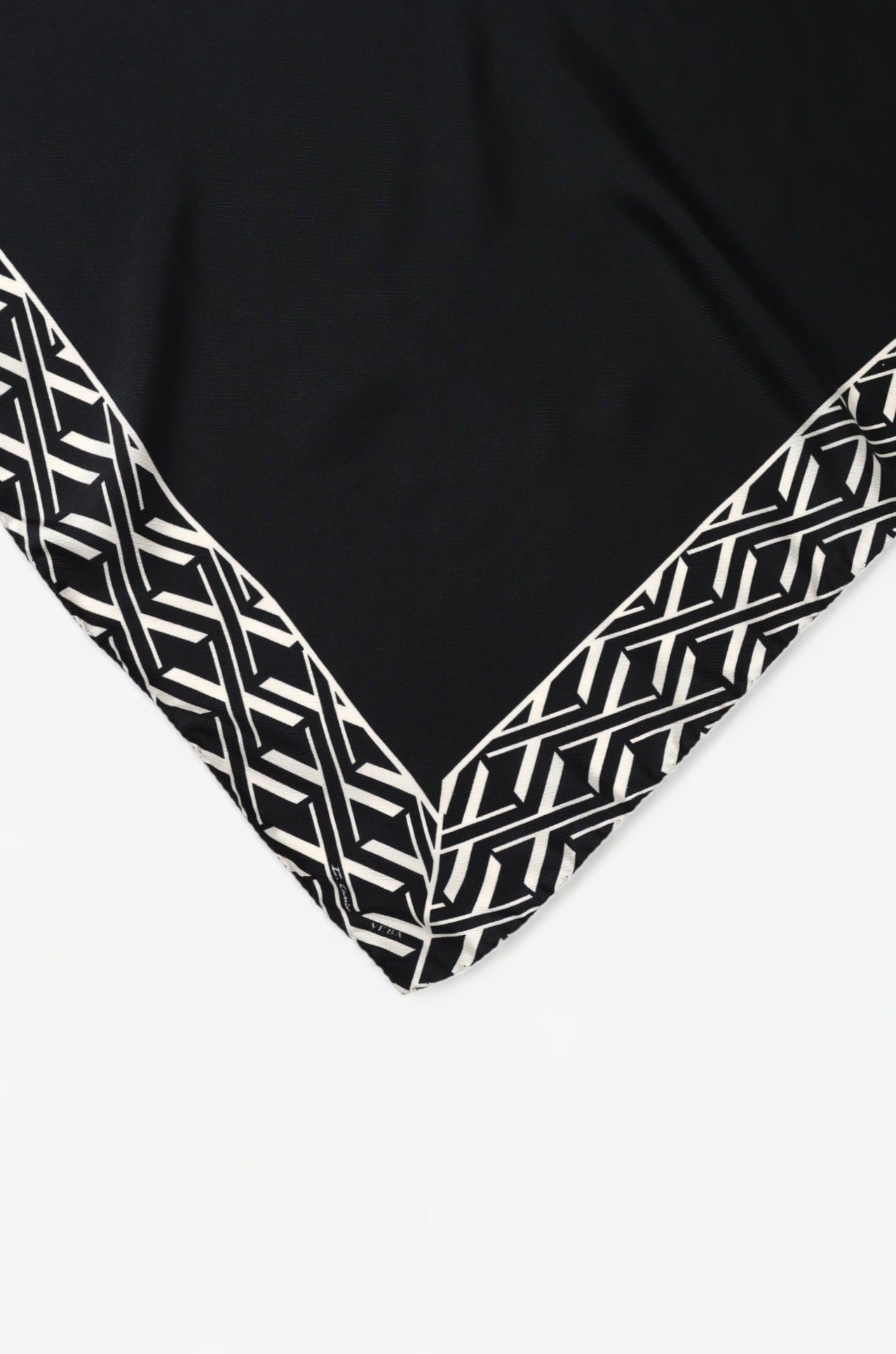 SMALL ADE Signature Silk SCARF - BLACK