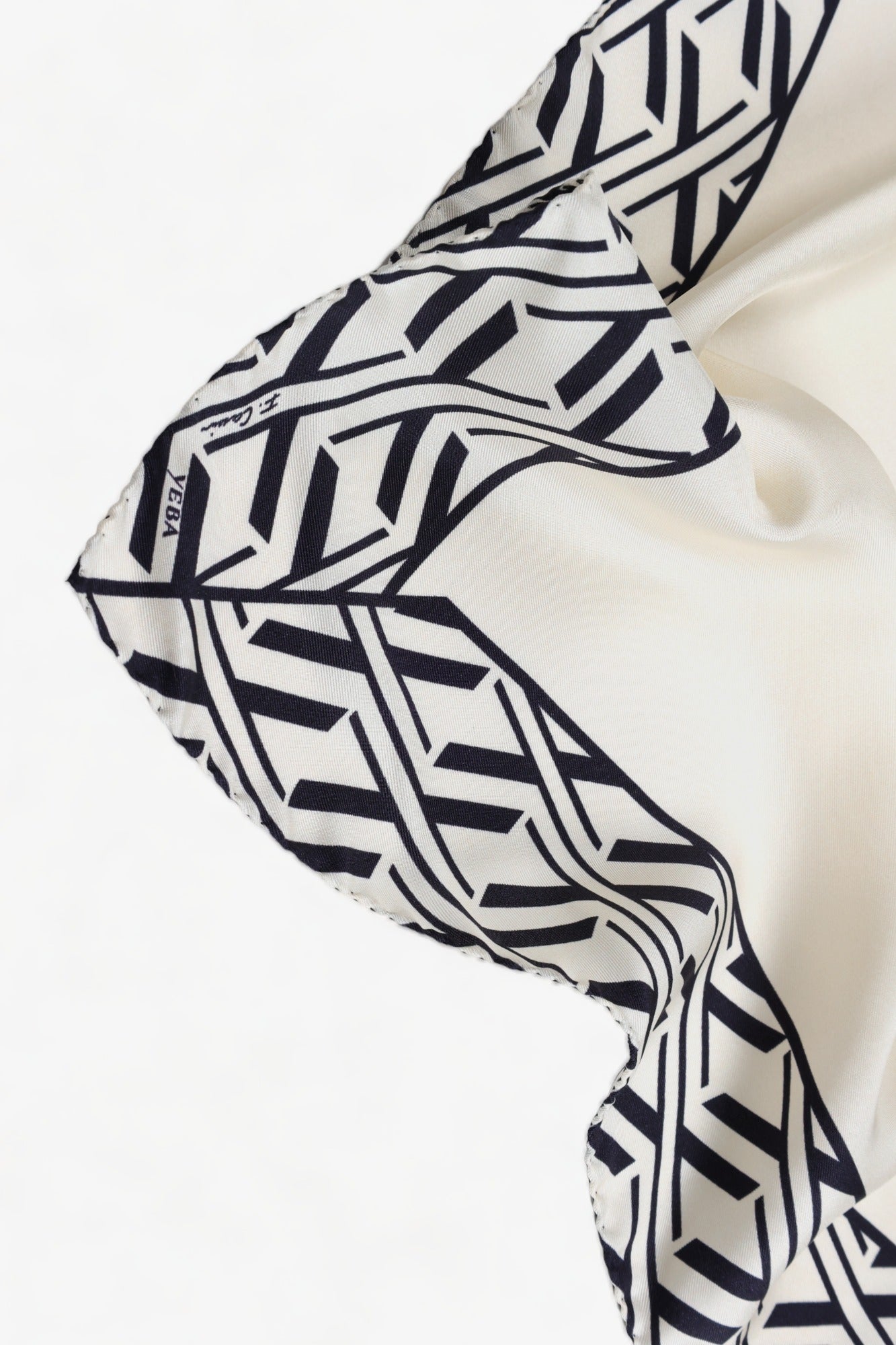 SMALL ADE Signature Silk SCARF - CREME
