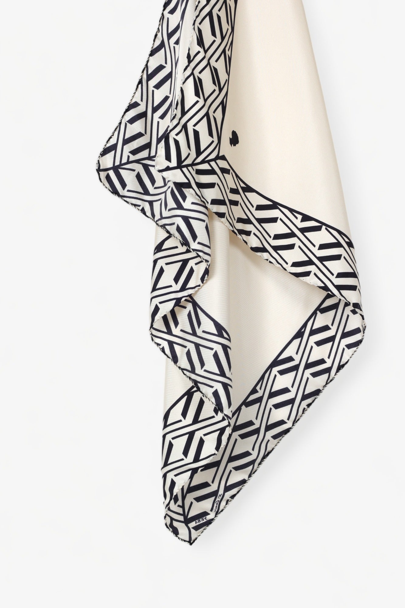 SMALL ADE Signature Silk SCARF - CREME